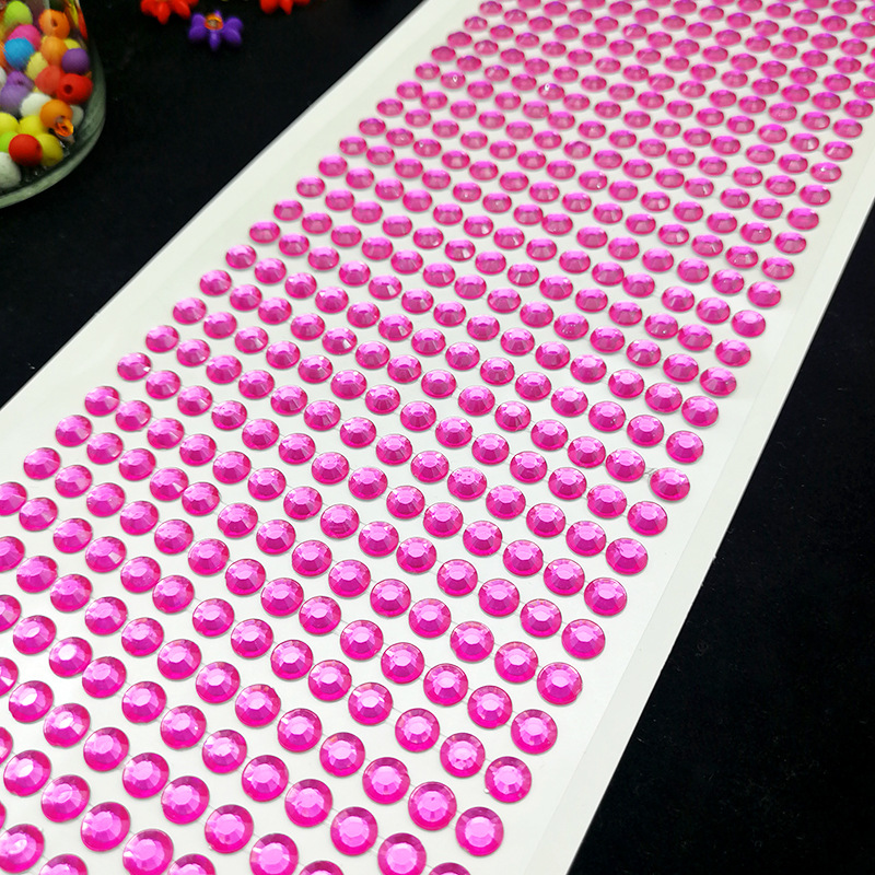 Crystal Sticker Factory Direct Supply Children Acrylic DIY Car Mobile Phone Decoration Handmade Rhinestones Paster Spot Supply