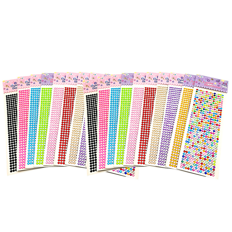 Crystal Sticker Factory Direct Supply Children Acrylic DIY Car Mobile Phone Decoration Handmade Rhinestones Paster Spot Supply