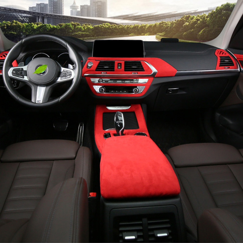 Suitable for BMW X3 Suede Interior Decoration Modification Full Set of Parts Central Control Gear Air Outlet Decorative Sticker