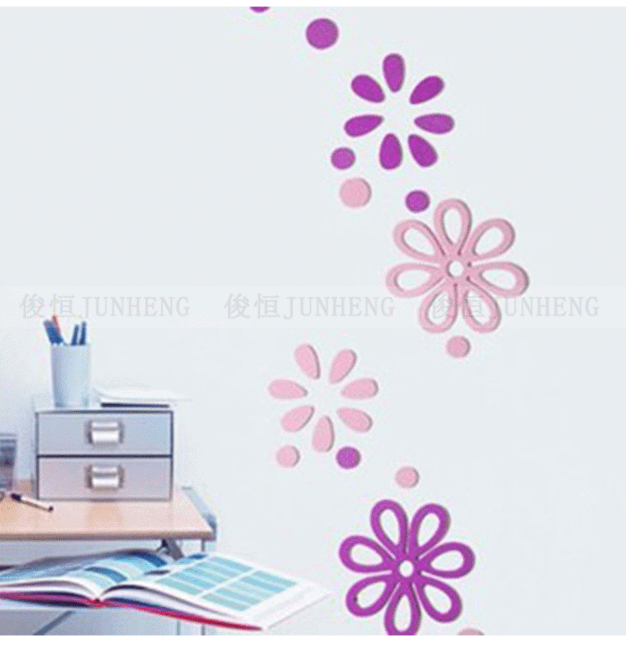 Seven-petal flower 3D wall sticker ideas background decoration stickers 0357 Seven-petal flower 3D wall sticker ideas background decoration stickers 0357