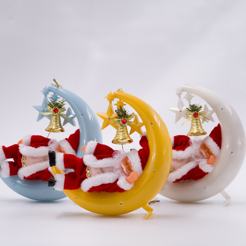 Santa Claus Electric Moon Santa Claus Pendant Electric Christmas Toy Snoring Singing Santa Claus Electric Moon Santa Claus Pendant Electric Christmas Toy Snoring Singing