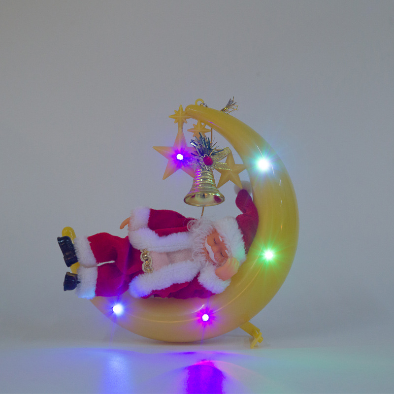 Santa Claus Electric Moon Santa Claus Pendant Electric Christmas Toy Snoring Singing Santa Claus Electric Moon Santa Claus Pendant Electric Christmas Toy Snoring Singing