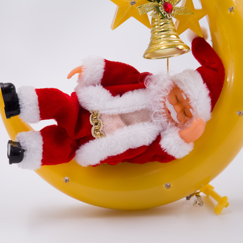 Santa Claus Electric Moon Santa Claus Pendant Electric Christmas Toy Snoring Singing Santa Claus Electric Moon Santa Claus Pendant Electric Christmas Toy Snoring Singing