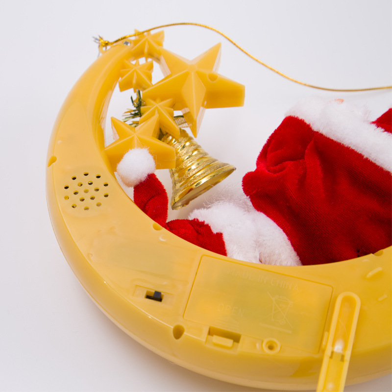 Santa Claus Electric Moon Santa Claus Pendant Electric Christmas Toy Snoring Singing Santa Claus Electric Moon Santa Claus Pendant Electric Christmas Toy Snoring Singing