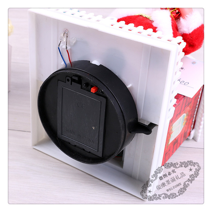 Christmas snow house electric music Santa Claus scene decorating the decorative tabletop presents Christmas snow house electric music Santa Claus scene decorating the decorative tabletop presents