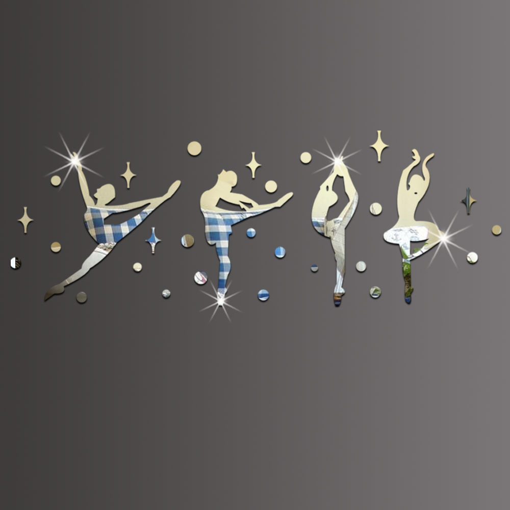 Ballet Girl Mirror Stickers Dance Classroom School Decoration Mirror Sticker Three-Dimensional DIY Self-Adhesive Patch Ballet Girl Mirror Stickers Dance Classroom School Decoration Mirror Sticker Three-Dimensional DIY Self-Adhesive Patch
