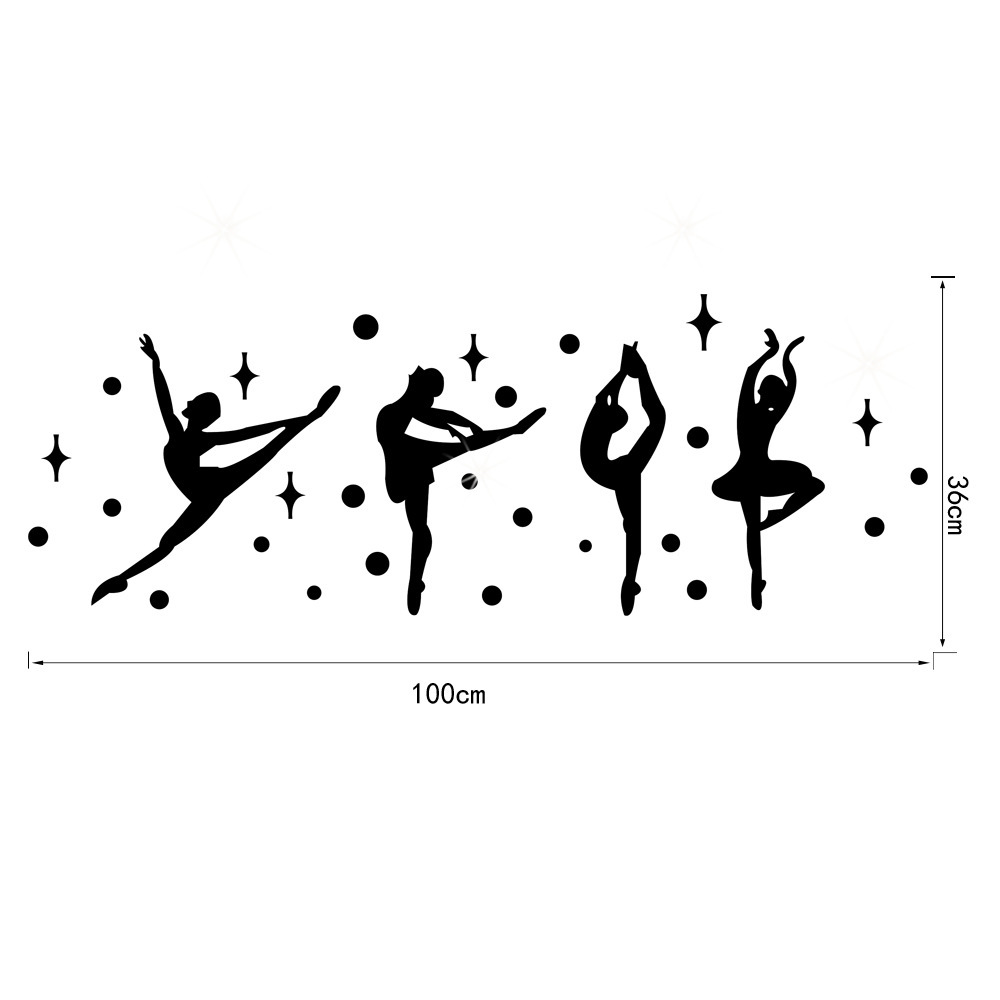 Ballet Girl Mirror Stickers Dance Classroom School Decoration Mirror Sticker Three-Dimensional DIY Self-Adhesive Patch Ballet Girl Mirror Stickers Dance Classroom School Decoration Mirror Sticker Three-Dimensional DIY Self-Adhesive Patch