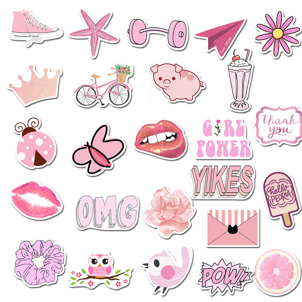 50 Pieces in Purple Fresh Cartoon Graffiti Stickers Luggage Water Cup Skateboard Refrigerator Decoration sticker 50 Pieces in Purple Fresh Cartoon Graffiti Stickers Luggage Water Cup Skateboard Refrigerator Decoration sticker