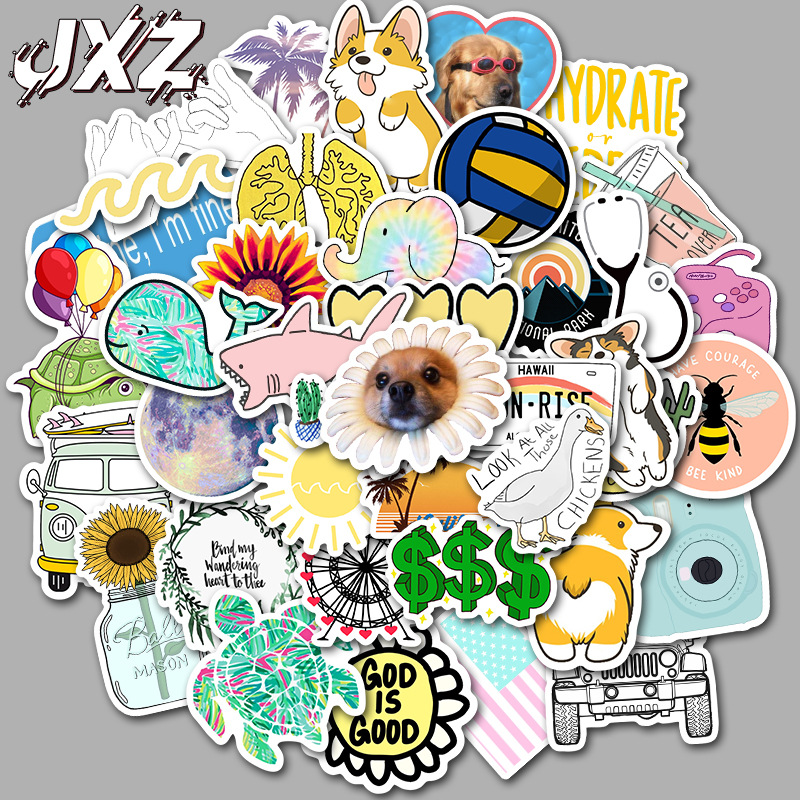50 Pieces in Purple Fresh Cartoon Graffiti Stickers Luggage Water Cup Skateboard Refrigerator Decoration sticker 50 Pieces in Purple Fresh Cartoon Graffiti Stickers Luggage Water Cup Skateboard Refrigerator Decoration sticker