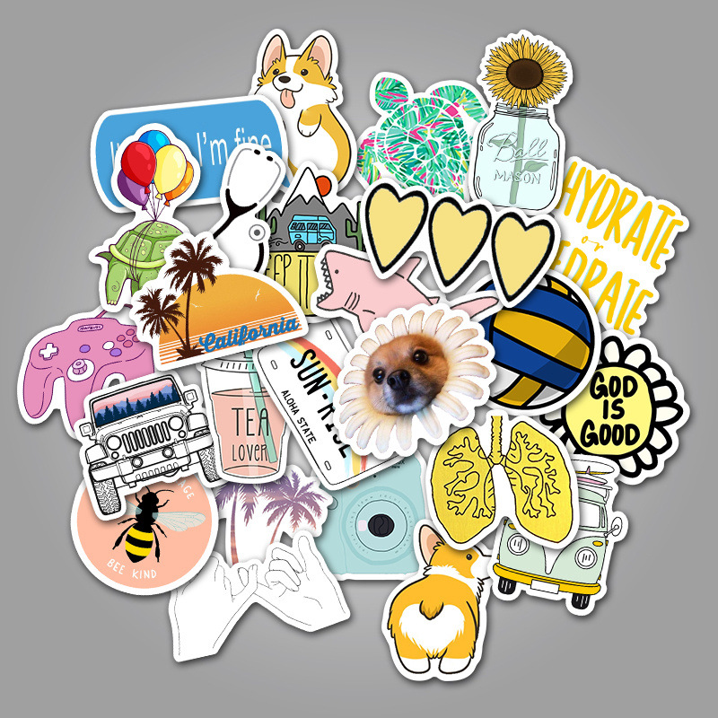 50 Pieces in Purple Fresh Cartoon Graffiti Stickers Luggage Water Cup Skateboard Refrigerator Decoration sticker 50 Pieces in Purple Fresh Cartoon Graffiti Stickers Luggage Water Cup Skateboard Refrigerator Decoration sticker