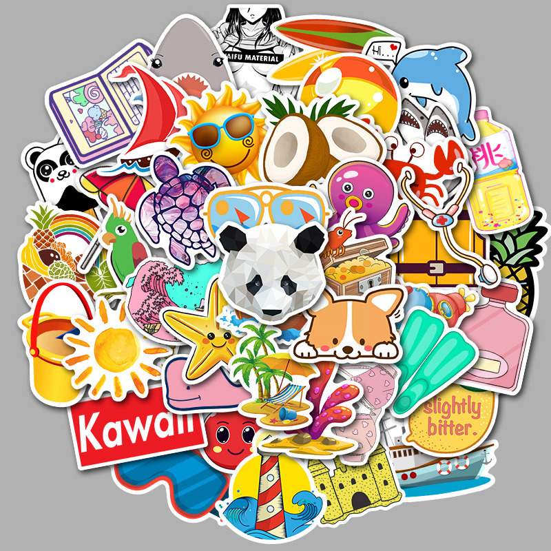 50 Pieces in Purple Fresh Cartoon Graffiti Stickers Luggage Water Cup Skateboard Refrigerator Decoration sticker 50 Pieces in Purple Fresh Cartoon Graffiti Stickers Luggage Water Cup Skateboard Refrigerator Decoration sticker