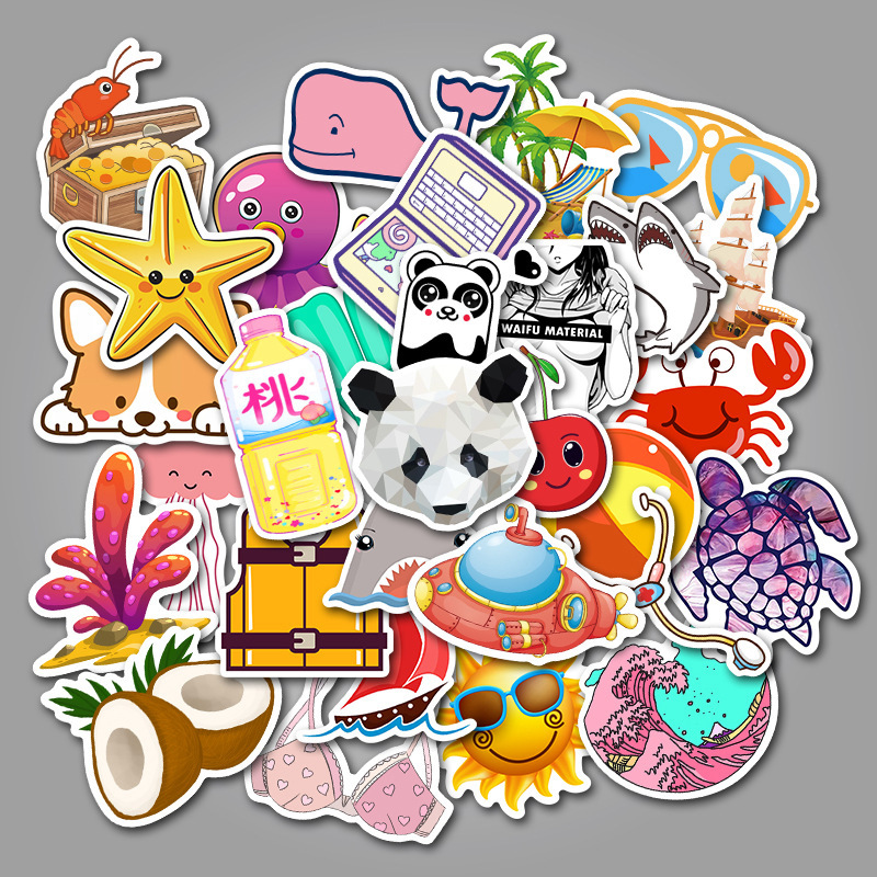 50 Pieces in Purple Fresh Cartoon Graffiti Stickers Luggage Water Cup Skateboard Refrigerator Decoration sticker 50 Pieces in Purple Fresh Cartoon Graffiti Stickers Luggage Water Cup Skateboard Refrigerator Decoration sticker