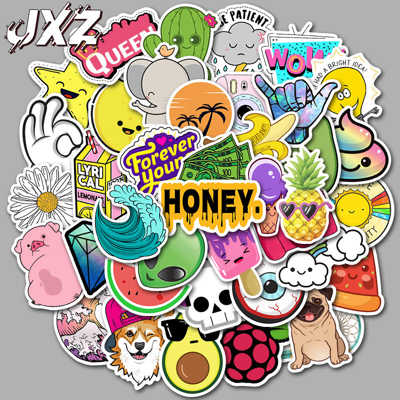 50 Pieces in Purple Fresh Cartoon Graffiti Stickers Luggage Water Cup Skateboard Refrigerator Decoration sticker 50 Pieces in Purple Fresh Cartoon Graffiti Stickers Luggage Water Cup Skateboard Refrigerator Decoration sticker