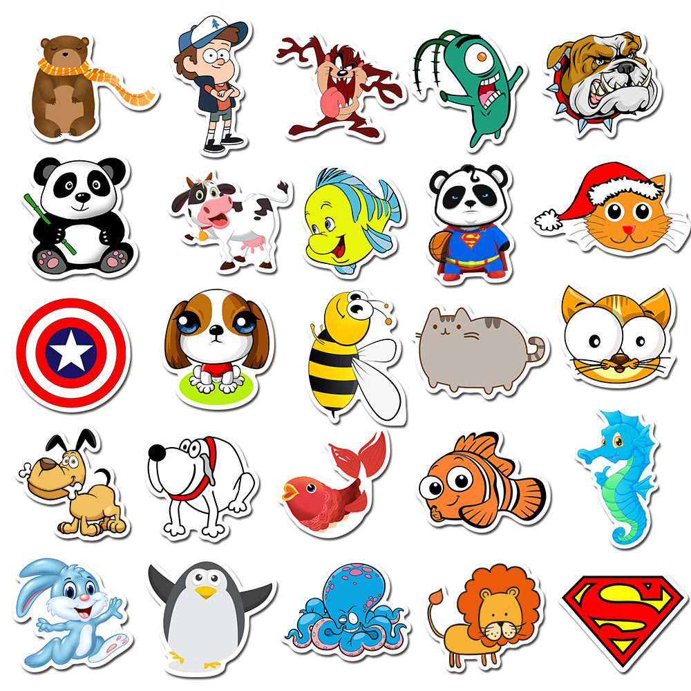 50 Pieces in Purple Fresh Cartoon Graffiti Stickers Luggage Water Cup Skateboard Refrigerator Decoration sticker 50 Pieces in Purple Fresh Cartoon Graffiti Stickers Luggage Water Cup Skateboard Refrigerator Decoration sticker