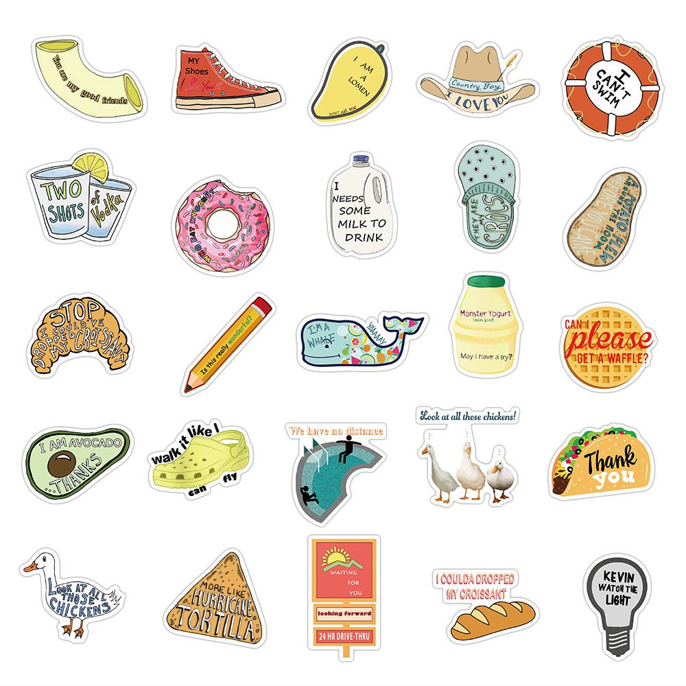 50 Pieces in Purple Fresh Cartoon Graffiti Stickers Luggage Water Cup Skateboard Refrigerator Decoration sticker 50 Pieces in Purple Fresh Cartoon Graffiti Stickers Luggage Water Cup Skateboard Refrigerator Decoration sticker