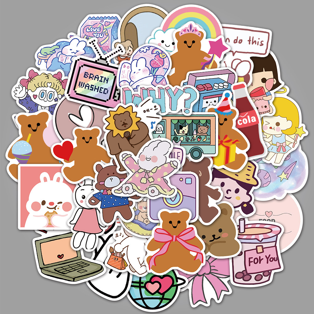 50 Pieces in Purple Fresh Cartoon Graffiti Stickers Luggage Water Cup Skateboard Refrigerator Decoration sticker 50 Pieces in Purple Fresh Cartoon Graffiti Stickers Luggage Water Cup Skateboard Refrigerator Decoration sticker