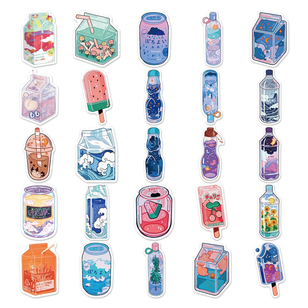 50 Pieces in Purple Fresh Cartoon Graffiti Stickers Luggage Water Cup Skateboard Refrigerator Decoration sticker 50 Pieces in Purple Fresh Cartoon Graffiti Stickers Luggage Water Cup Skateboard Refrigerator Decoration sticker