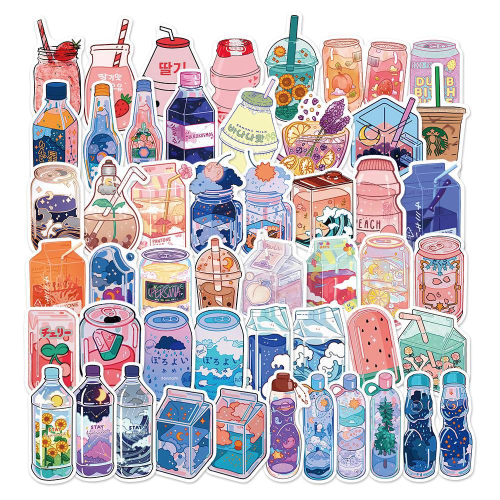 50 Pieces in Purple Fresh Cartoon Graffiti Stickers Luggage Water Cup Skateboard Refrigerator Decoration sticker 50 Pieces in Purple Fresh Cartoon Graffiti Stickers Luggage Water Cup Skateboard Refrigerator Decoration sticker