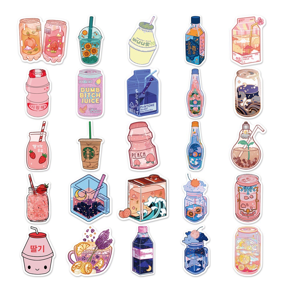 50 Pieces in Purple Fresh Cartoon Graffiti Stickers Luggage Water Cup Skateboard Refrigerator Decoration sticker 50 Pieces in Purple Fresh Cartoon Graffiti Stickers Luggage Water Cup Skateboard Refrigerator Decoration sticker