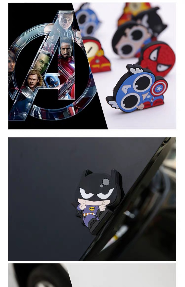 Bumper Strip Rearview Mirror Protective Sticker Car Cartoon Hero AntiScratch Scratch PVC Car Door Decoration Stickers Bumper Strip Rearview Mirror Protective Sticker Car Cartoon Hero AntiScratch Scratch PVC Car Door Decoration Stickers