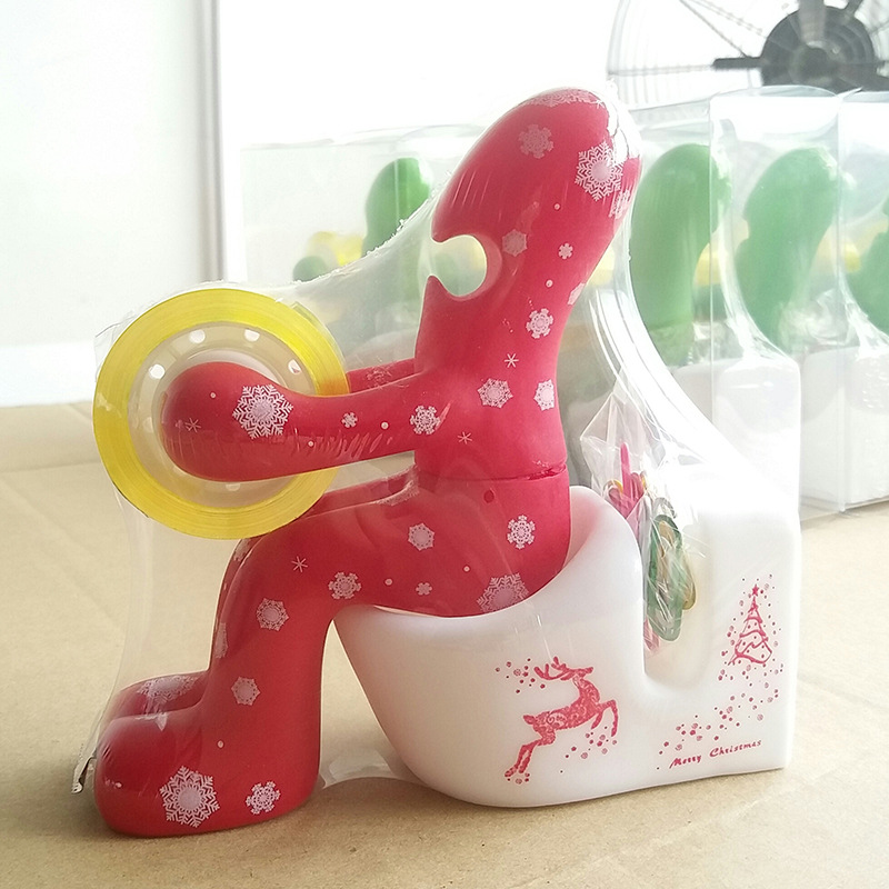 TV Hot Selling Amazon Cross-Border E-Commerce Foreign Trade Supply Creative Toilet Tape Base Christmas Gift
