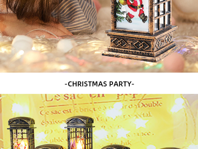 Cross-Border New Arrival Christmas Decorations Small Wind Light Retro Telephone Booth Small Night Lamp Creative Christmas Gift Cross-Border New Arrival Christmas Decorations Small Wind Light Retro Telephone Booth Small Night Lamp Creative Christmas Gift