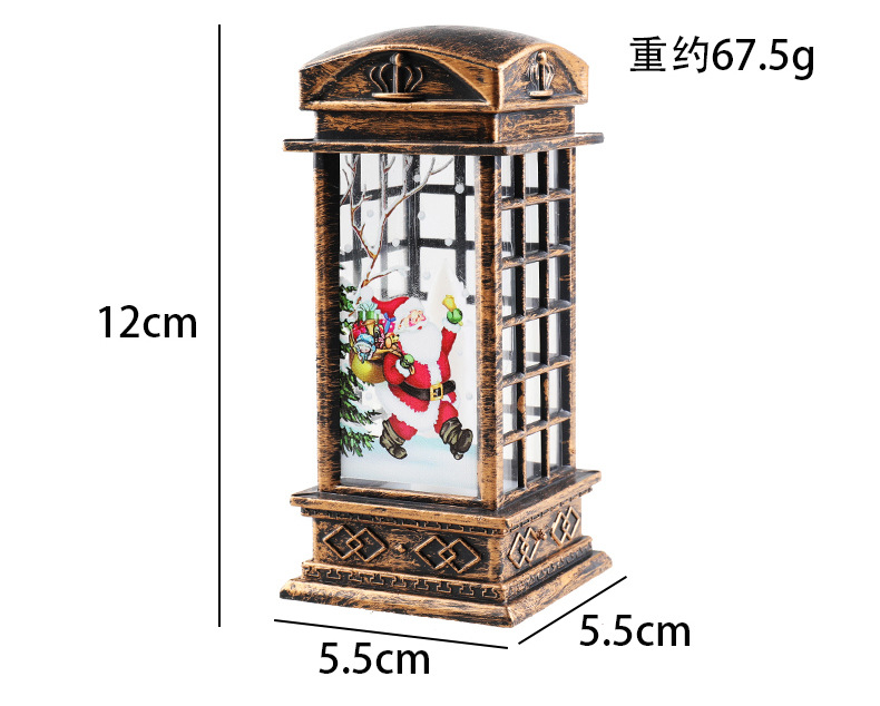 Cross-Border New Arrival Christmas Decorations Small Wind Light Retro Telephone Booth Small Night Lamp Creative Christmas Gift Cross-Border New Arrival Christmas Decorations Small Wind Light Retro Telephone Booth Small Night Lamp Creative Christmas Gift