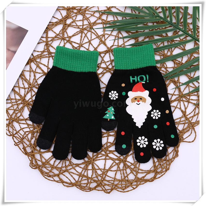 Christmas Gloves Winter Korean Style Adult and Children Student Touch Screen Warm Gloves Female Knitted Gift Gloves Male