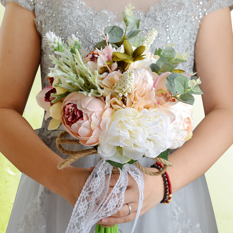 Artificial Flower Wedding Gifts Gift European and American Outdoor Style Bridal Bouquet Halloween Christmas