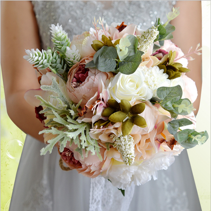 Artificial Flower Wedding Gifts Gift European and American Outdoor Style Bridal Bouquet Halloween Christmas Artificial Flower Wedding Gifts Gift European and American Outdoor Style Bridal Bouquet Halloween Christmas