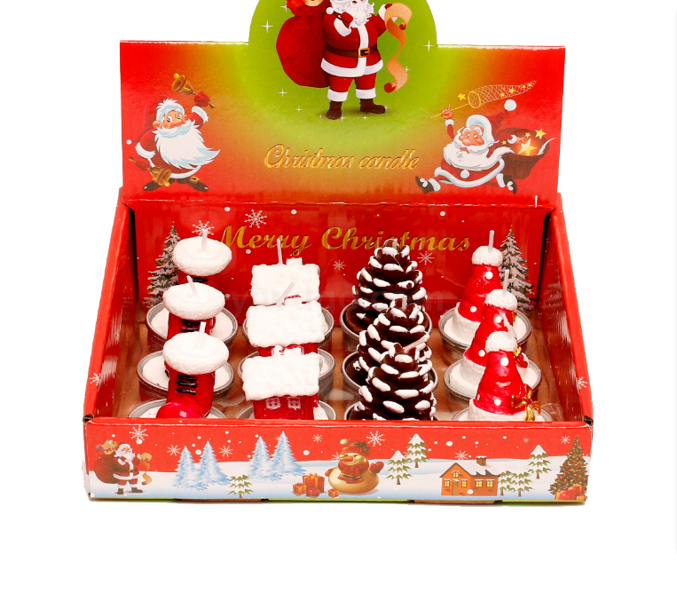 Filled 12 gift boxes filled with painted aluminum snowman Christmas tree tea Wax Filled 12 gift boxes filled with painted aluminum snowman Christmas tree tea Wax