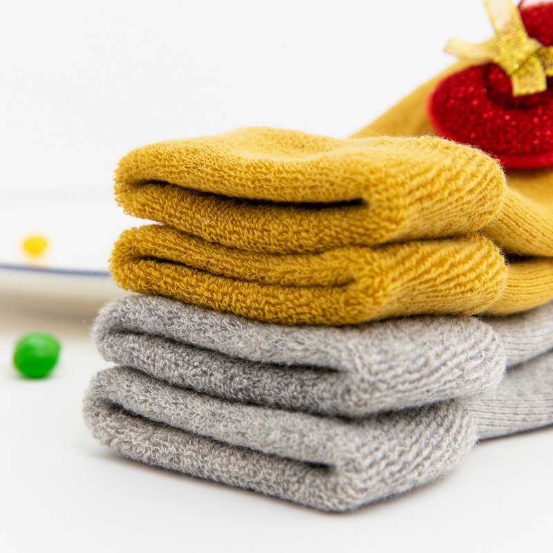 Winter thick turn over children&#039;s towel socks children&#039;s gift socks terry doll Christmas socks