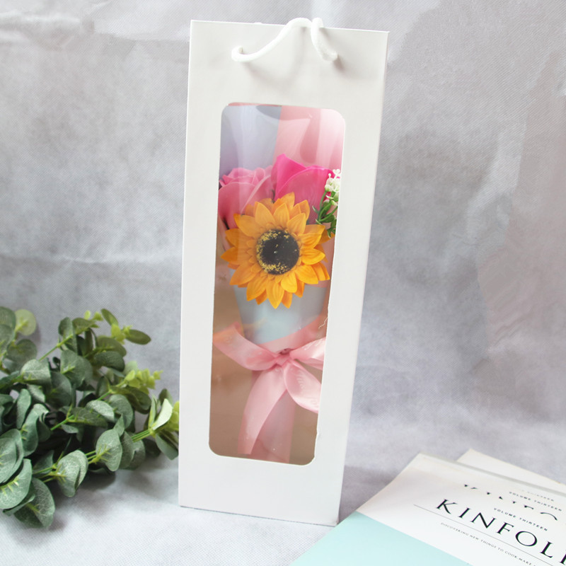 Factory Wholesale Creative Single Rose Sunflower Hand Holding Soap Bouquet Birthday Gift Christmas Graduation Season Activity Factory Wholesale Creative Single Rose Sunflower Hand Holding Soap Bouquet Birthday Gift Christmas Graduation Season Activity