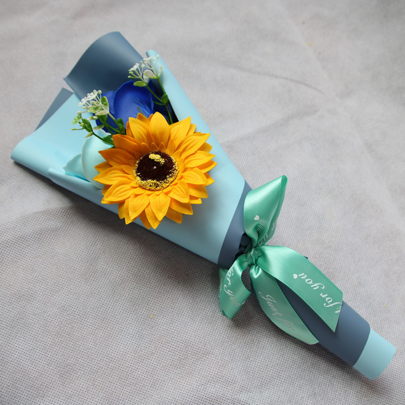 Factory Wholesale Creative Single Rose Sunflower Hand Holding Soap Bouquet Birthday Gift Christmas Graduation Season Activity Factory Wholesale Creative Single Rose Sunflower Hand Holding Soap Bouquet Birthday Gift Christmas Graduation Season Activity