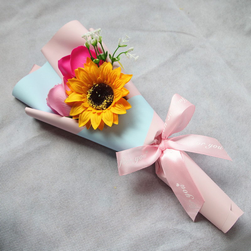 Factory Wholesale Creative Single Rose Sunflower Hand Holding Soap Bouquet Birthday Gift Christmas Graduation Season Activity Factory Wholesale Creative Single Rose Sunflower Hand Holding Soap Bouquet Birthday Gift Christmas Graduation Season Activity