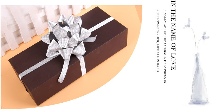 Star flower gold gift flower Christmas gift box Korean custom ribbon packaging comes with plastic Star flower gold gift flower Christmas gift box Korean custom ribbon packaging comes with plastic