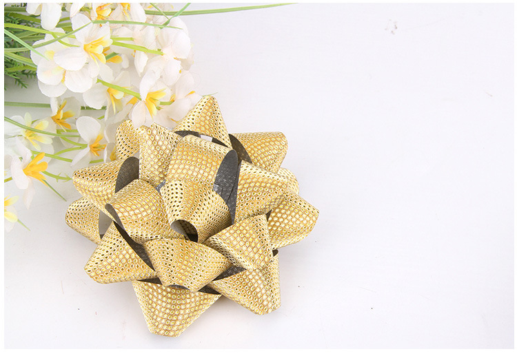 Star flower gold gift flower Christmas gift box Korean custom ribbon packaging comes with plastic Star flower gold gift flower Christmas gift box Korean custom ribbon packaging comes with plastic