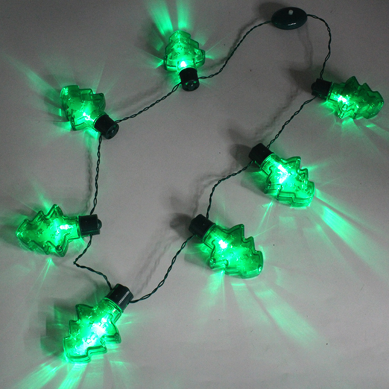 ZD Seven Lights Glowing Necklace Christmas Halloween Factory Direct Sales Foreign Trade Popular Style Christmas Tree Glowing Necklace ZD Seven Lights Glowing Necklace Christmas Halloween Factory Direct Sales Foreign Trade Popular Style Christmas Tree Glowing Necklace
