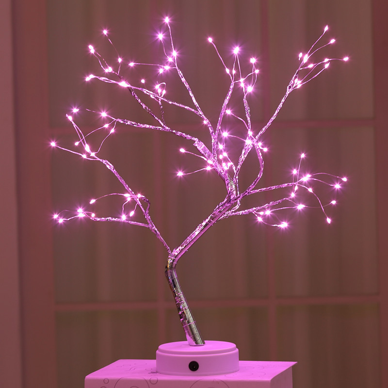 Amazon Christmas Hot Color Lights Led Firefly Tree Lights Starry Birthday Gift Small Night Lamp
