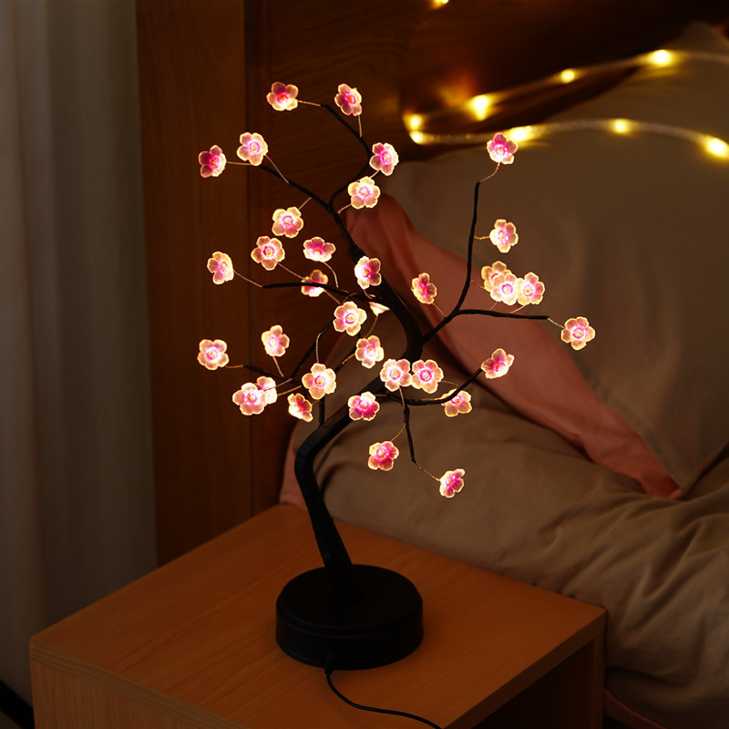 Amazon Christmas Hot Color Lights Led Firefly Tree Lights Starry Birthday Gift Small Night Lamp