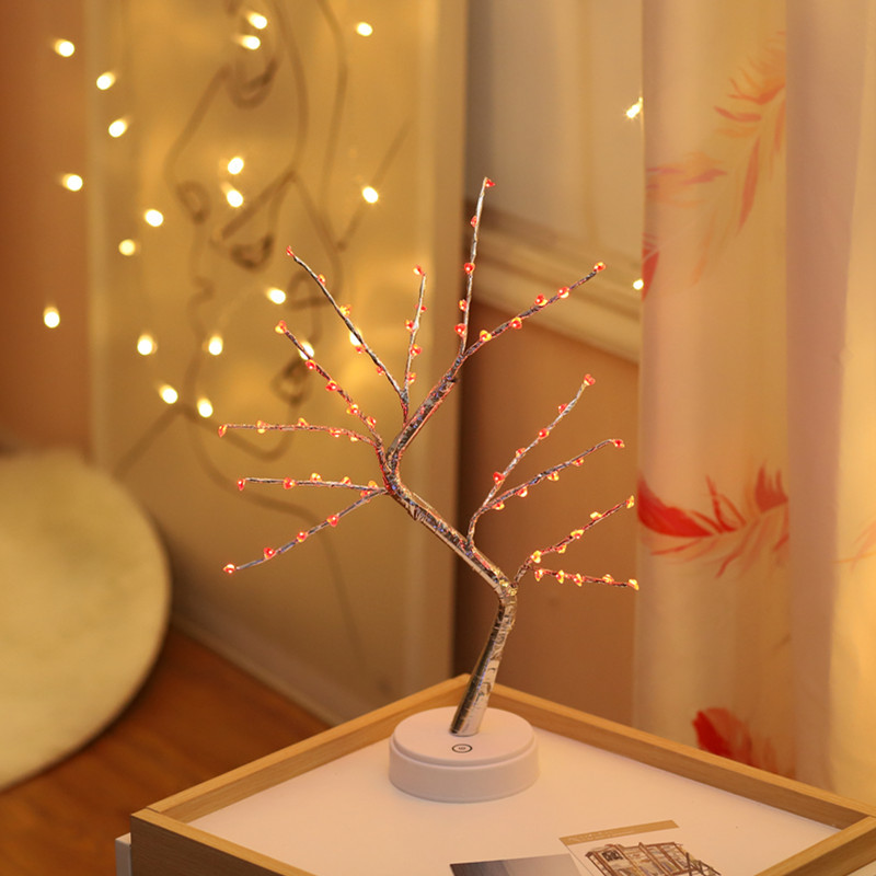 Amazon Christmas Hot Color Lights Led Firefly Tree Lights Starry Birthday Gift Small Night Lamp