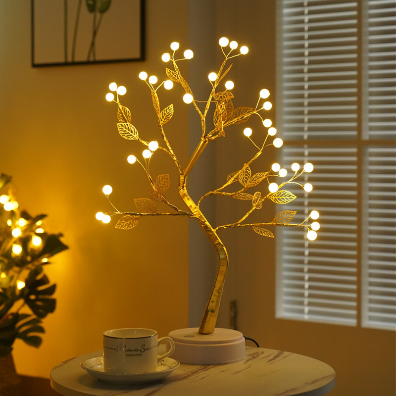 Amazon Christmas Hot Color Lights Led Firefly Tree Lights Starry Birthday Gift Small Night Lamp