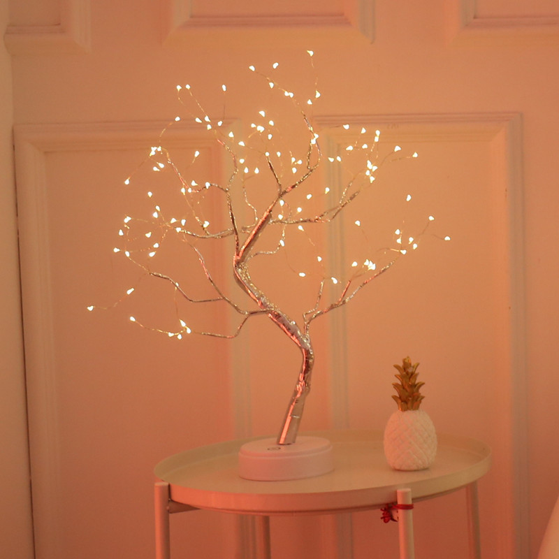 Amazon Christmas Hot Color Lights Led Firefly Tree Lights Starry Birthday Gift Small Night Lamp