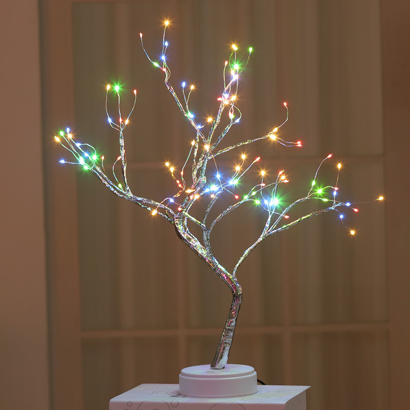 Amazon Christmas Hot Color Lights Led Firefly Tree Lights Starry Birthday Gift Small Night Lamp