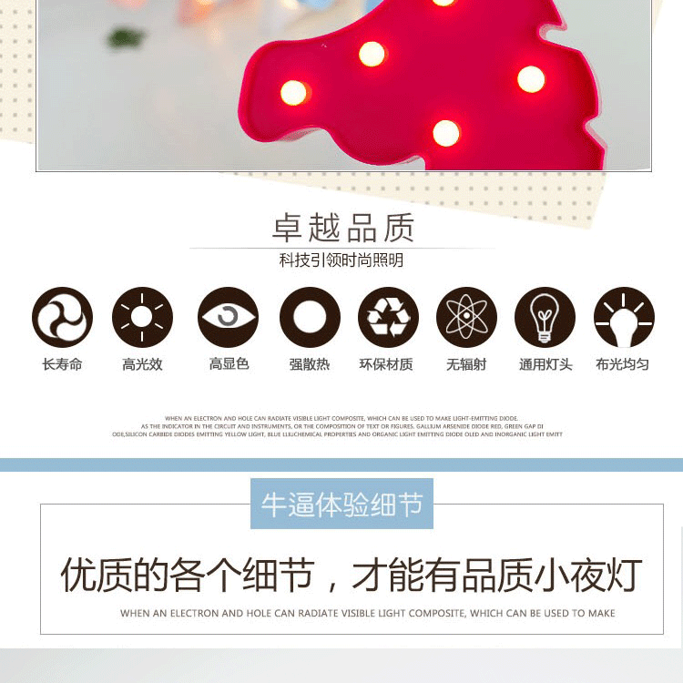 Factory Direct Sales New Ins Flamingo Unicorn Coconut Tree Five-Pointed Star Modeling Lamp Christmas Room Decorative Lights Factory Direct Sales New Ins Flamingo Unicorn Coconut Tree Five-Pointed Star Modeling Lamp Christmas Room Decorative Lights