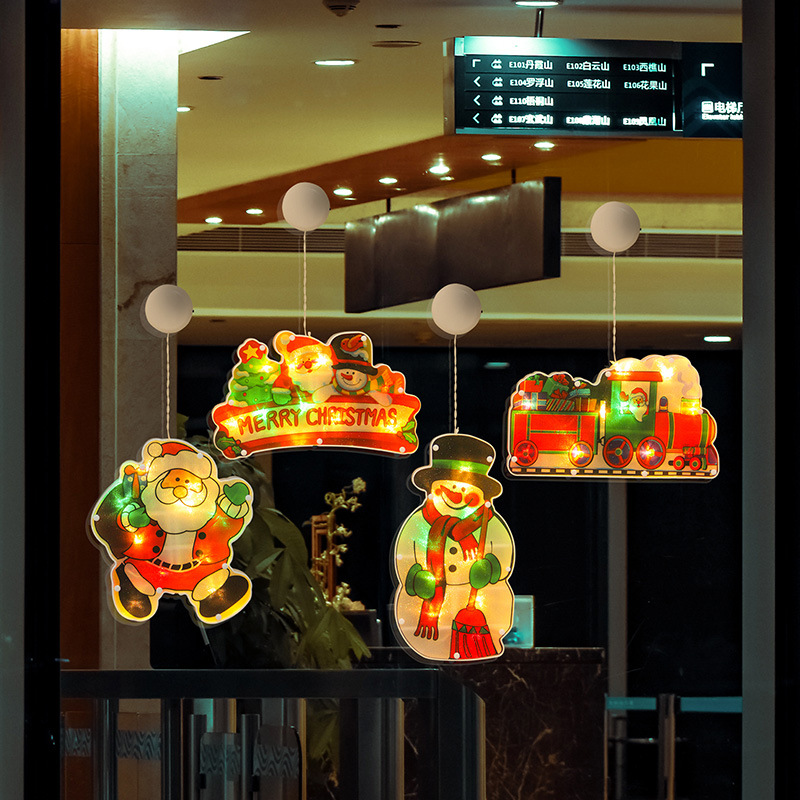 New Year Christmas Tree Lamp Snowflake Christmas Copper Wire Light Day Decorative String Lights Colored Lights Wholesale Led Sucker Lamp
