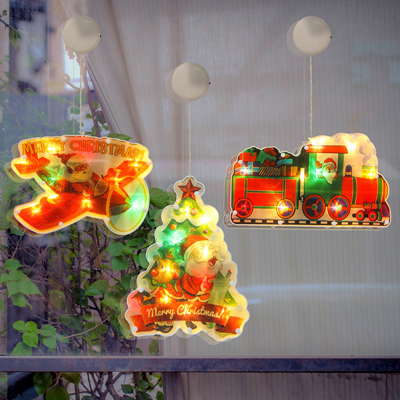 New Year Christmas Tree Lamp Snowflake Christmas Copper Wire Light Day Decorative String Lights Colored Lights Wholesale Led Sucker Lamp