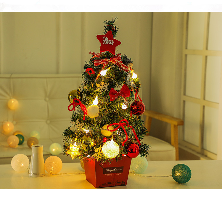 Christmas Mini Christmas Tree Desktop with Lights 50cm Golden Red Package Christmas Tree Tree Christmas Mini Christmas Tree Desktop with Lights 50cm Golden Red Package Christmas Tree Tree