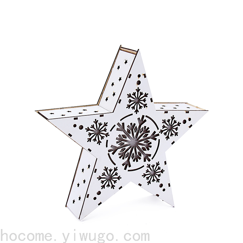 Wooden Christmas Tree Led Ornaments with Lights Christmas Crafts Ornaments