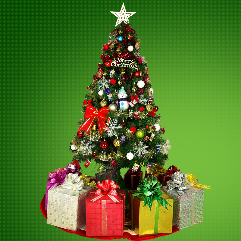 New Christmas Tree Set 1.5 M 1.8/2.1 M Shopping Mall Home Christmas Tree Decoration Set Family Tree with Lights